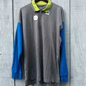 Arizona Jean Co Oversized Fit Long Sleeve Graphic Tee Shirt XL Colorblock Racing